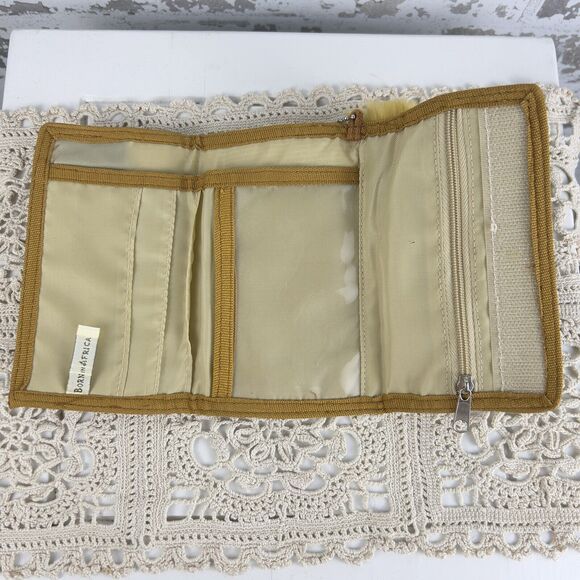 Born In Africa Wallet Plush Lion Tri Fold Stuffed Animal Head Purse Rare Find - Picture 6 of 12